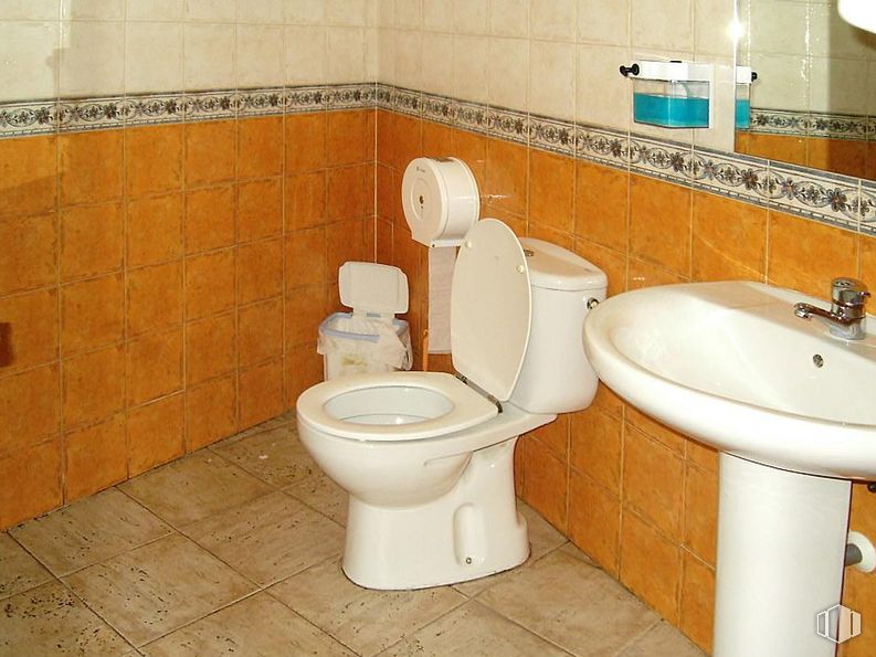 Retail for sale at Calle Encarnación, Ávila, 05005 with toilet, sink, brown, property, photograph, plumbing fixture, tap, green, product and toilet seat around