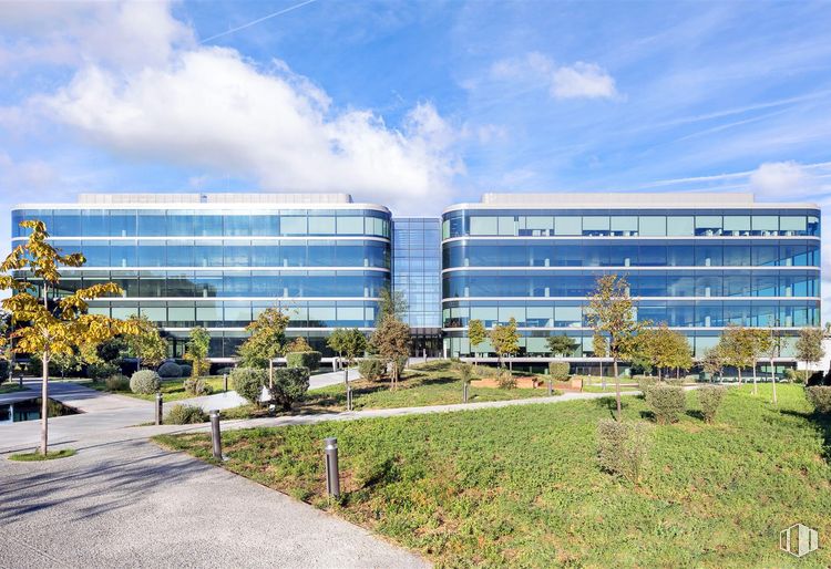 Office for rent at A2 Plaza, Calle Nanclares de Oca, 17, San Blas - Canillejas, Madrid, 28022 with cloud, sky, plant, building, urban design, tree, condominium, tower block, residential area and house around