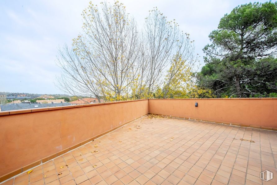 Retail for sale at Paseo Joaquín Ruiz Giménez, Torrelodones, Madrid, 28250 with sky, cloud, road surface, wood, land lot, tree, brickwork, brick, rectangle and floor around