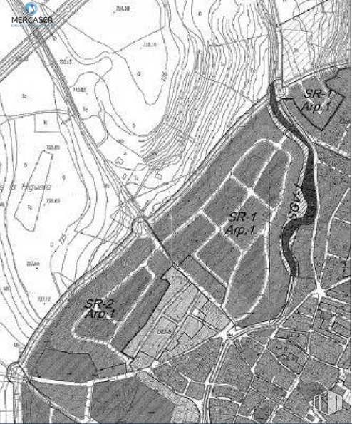 Land for sale at Senda Zalagarda , Cabanillas del Campo, Guadalajara, 19171 with turtle, animal, map, line, pattern, font, parallel, monochrome, drawing and slope around