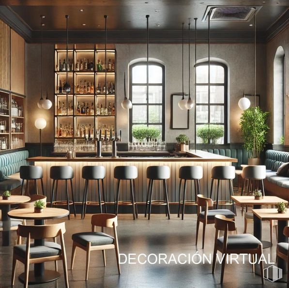 Retail for sale at Centro - Gran Vía, Centro, Madrid, 28004 with lighting, chair, furniture, interior design, table, flooring, bar stool, light fixture, floor and restaurant around