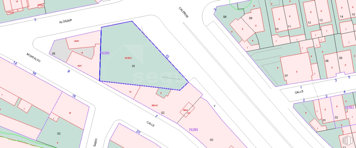 Land for sale at Zona centro, Ávila, 05001 with property, map, land lot, rectangle, font, line, parallel, pattern, slope and plan around