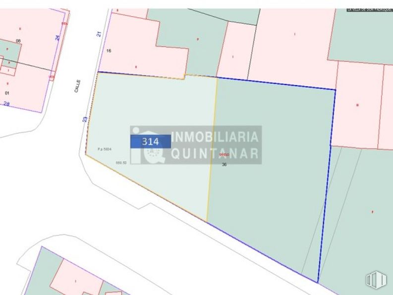 Land for sale at Casco urbano, La Villa de Don Fadrique, Toledo, 45850 with property, map, rectangle, line, slope, parallel, font, urban design, diagram and design around