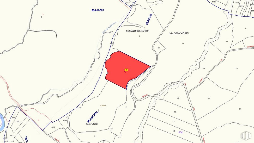 Land for sale at Zona Zamarramala, Segovia, 40196 with luggage & bags, map, slope, rectangle, world, font, pattern, parallel, circle and design around