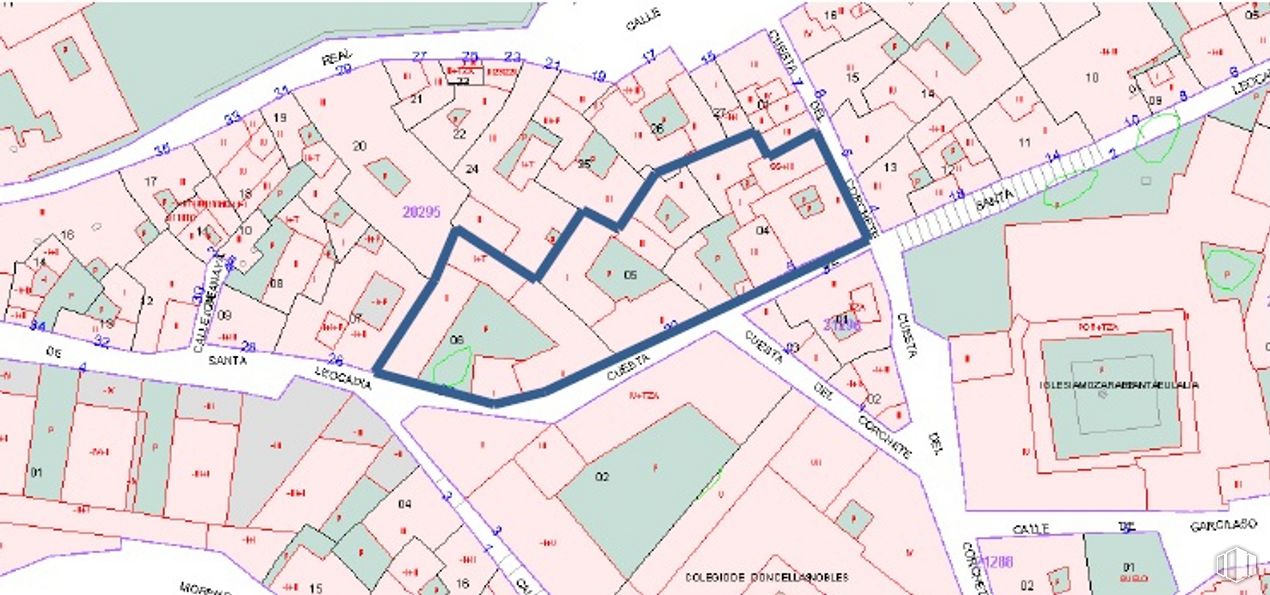 Suelo en venta en Cuesta Santa Leocadia, 22, Toledo, 45002 con propiedad, ecorregión, mundo, mapa, lote de terreno, diseño urbano, fuente, atlas, línea y en paralelo alrededor