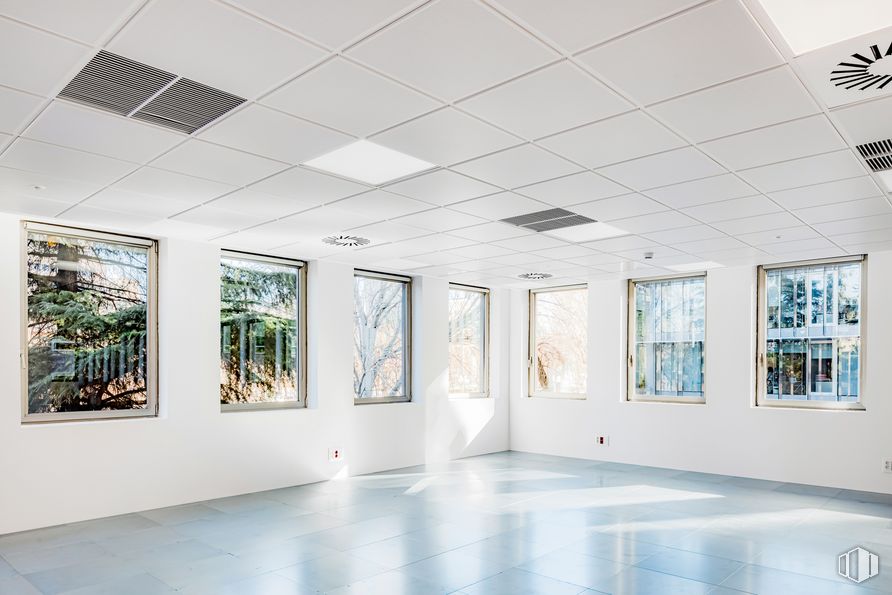 Office for rent at Paseo Castellana, 42, Salamanca, Madrid, 28046 with picture frame, window, building, interior design, art, floor, flooring, hall, ceiling and space around