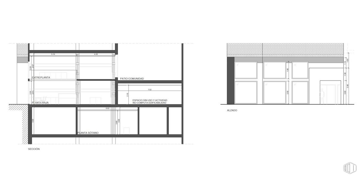 Local en alquiler y venta en Calle Julián Romea, 3, Chamberí, Madrid, 28003 con ebanistería, rectángulo, fuente, paralelo, pendiente, patrón, diagrama, dibujo, arte y plan alrededor