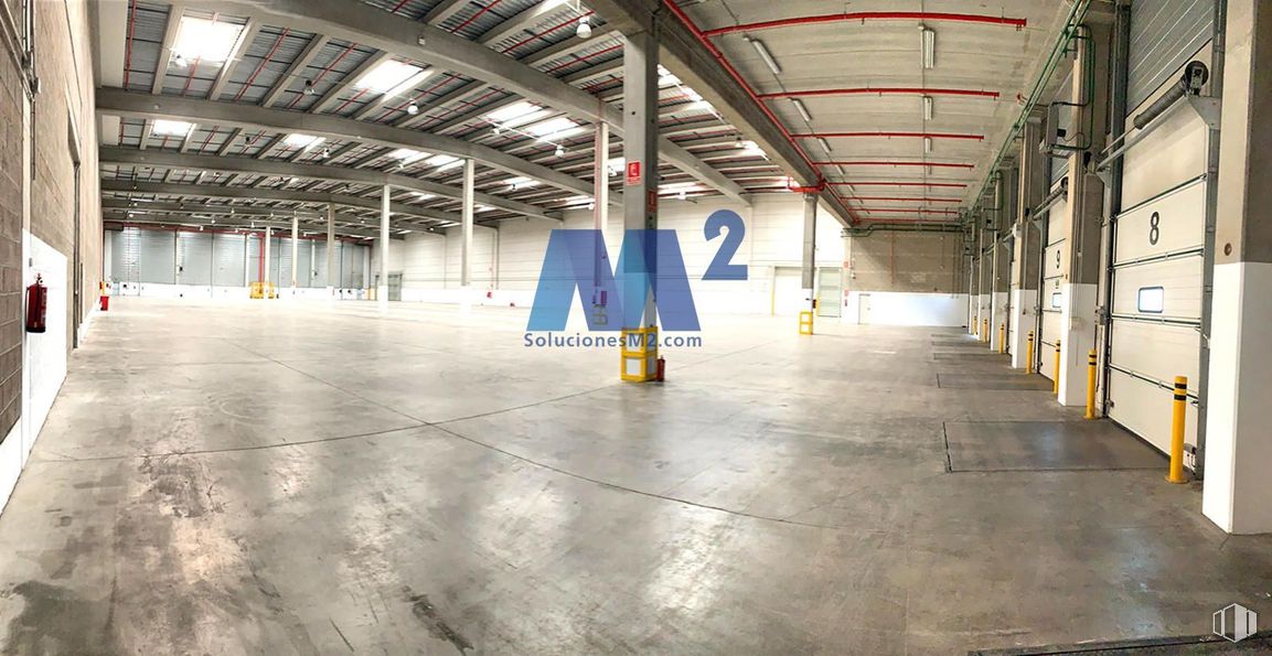 Nave en alquiler en Prologis Park, Zona La Garena, Alcalá de Henares, Madrid, 28808 con accesorio, edificio, suelos, aparcamiento, ciudad, simetría, techo, material compuesto, hormigón y póster alrededor