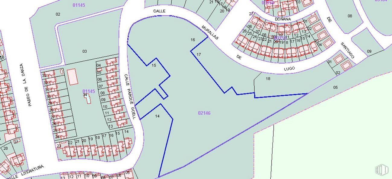 Land for sale at Zona Parque Güell, Aranjuez, Madrid, 28300 with packaged goods, ecoregion, map, slope, infrastructure, font, urban design, parallel, plan and schematic around