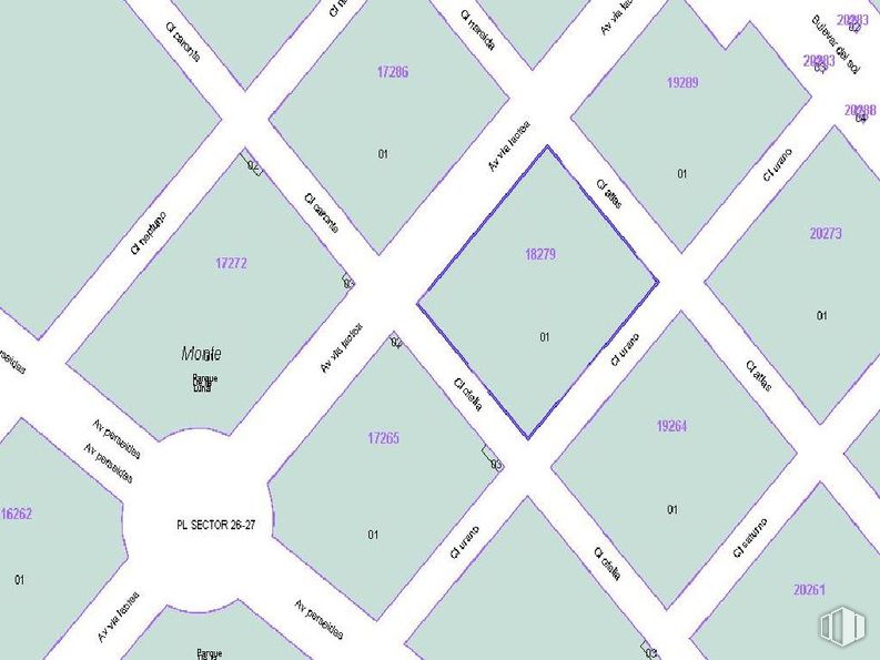 Land for sale at Urbanización Soto de Monteluz, Horche, Guadalajara, 19140 with rectangle, font, parallel, symmetry, pattern, circle, technology, magenta, design and illustration around