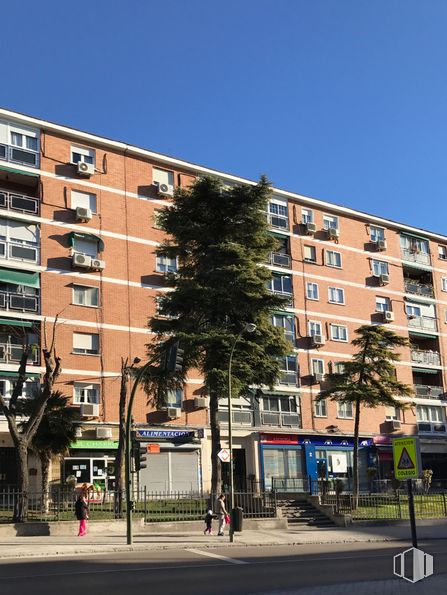 Local en alquiler en Calle Montes de Barbanza, 7, Villa de Vallecas, Madrid, 28031 con edificio, cielo, ventana, bloque de pisos, planta, diseño urbano, árbol, luz de la calle, condominio y barrio alrededor