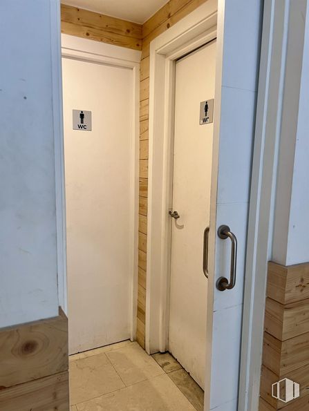 Local en alquiler en Guindalera, Salamanca, Madrid, 28028 con manija de la puerta, pared, madera, suelos, puerta, suelo, puerta de casa, material compuesto, tinte para madera y madera dura alrededor