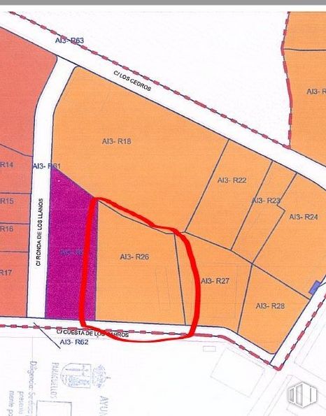 Suelo en venta en Calle Cuesta Carros, 26, Paracuellos de Jarama, Madrid, 28860 con ecorregión, mapa, pendiente, fuente, rectángulo, paralelo, plan, patrón y diagrama alrededor