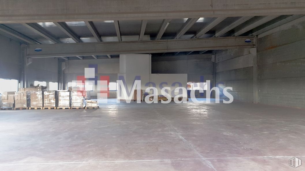 Industrial for sale at Zona industrial Sur Occidental, Móstoles, Madrid, 28938 with fixture, composite material, flooring, gas, parking, asphalt, concrete, font, ceiling and city around