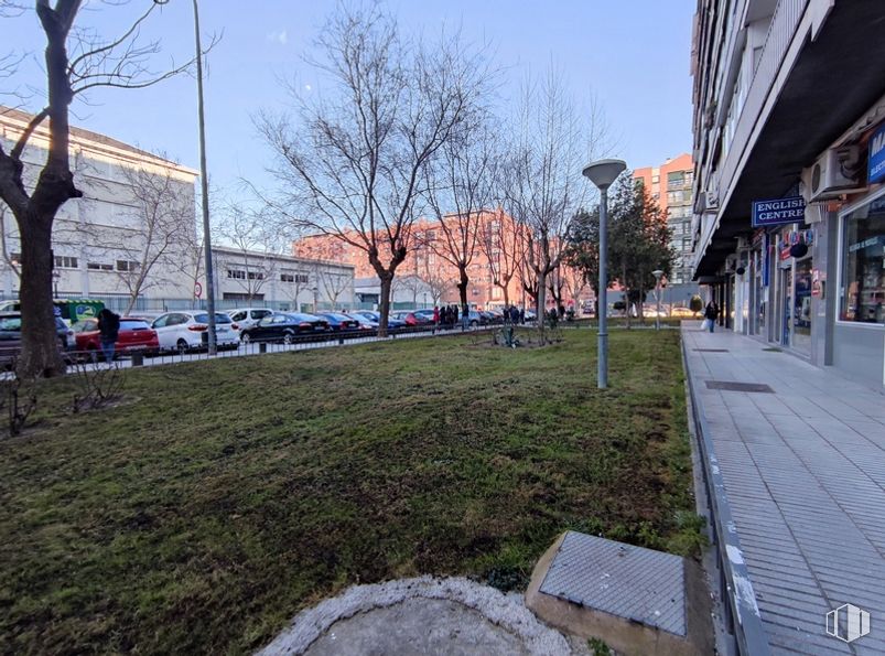 Local en venta en Calle Ministro Fernandez Ordoñez, 2, Alcorcón, Madrid, 28924 con edificio, cielo, planta, día, árbol, superficie de la carretera, diseño urbano, barrio, zona residencial y espacio público alrededor