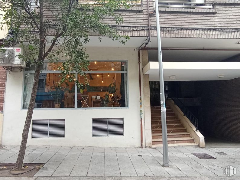 Local en alquiler en Calle Pilar de Zaragoza, 46, Salamanca, Madrid, 28028 con edificio, superficie de la carretera, diseño urbano, árbol, madera, escaleras, planta, fachada, material compuesto y condominio alrededor