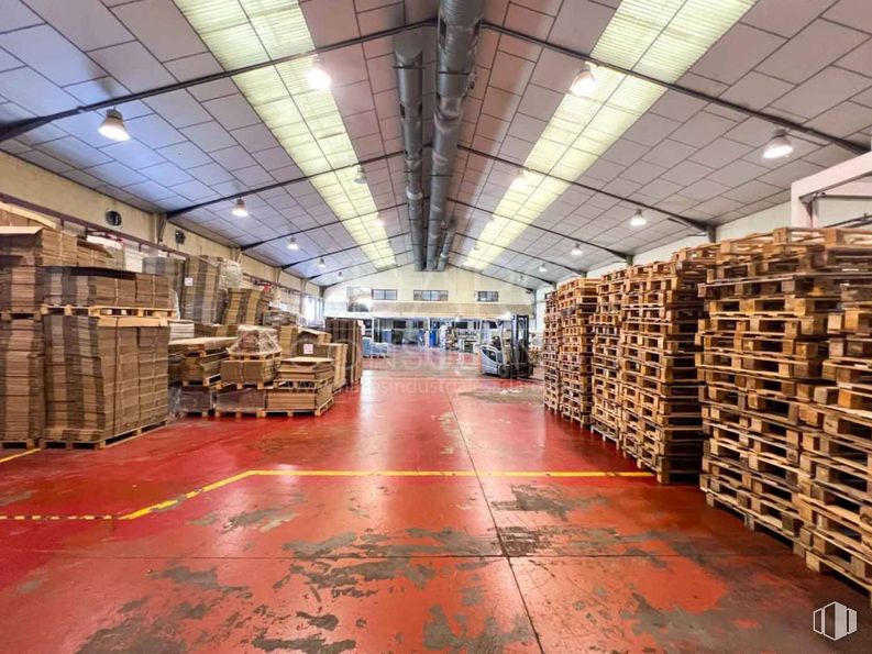 Industrial for sale at Calle Bell, Getafe, Madrid, 28906 with wood, flooring, floor, warehouse, ceiling, lighting, inventory, hardwood, hall and plank around