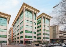 Office for rent at Kudos Building Innovation, Avenida Manoteras, 44, Hortaleza, Madrid, 28050 with building, window, sky, property, cloud, vehicle, car, tower block, urban design and condominium around