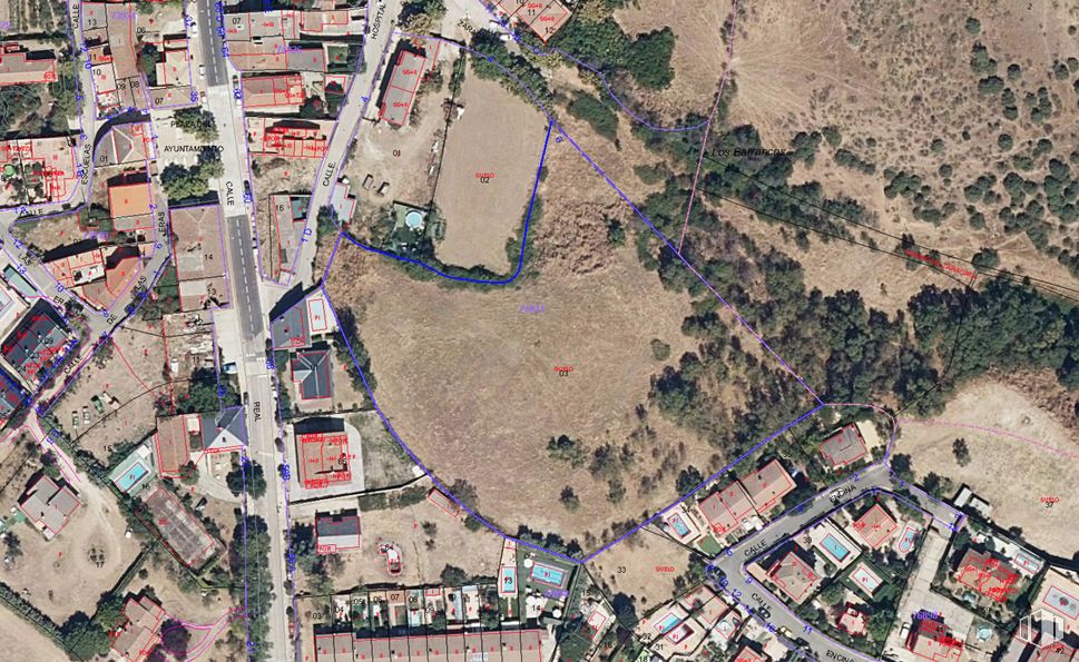 Suelo en venta en Camino Zaragata, 6, Cabanillas de la Sierra, Madrid, 28721 con propiedad, mundo, lote de terreno, diseño urbano, línea, barrio, pared, paisaje, zona residencial y ciudad alrededor