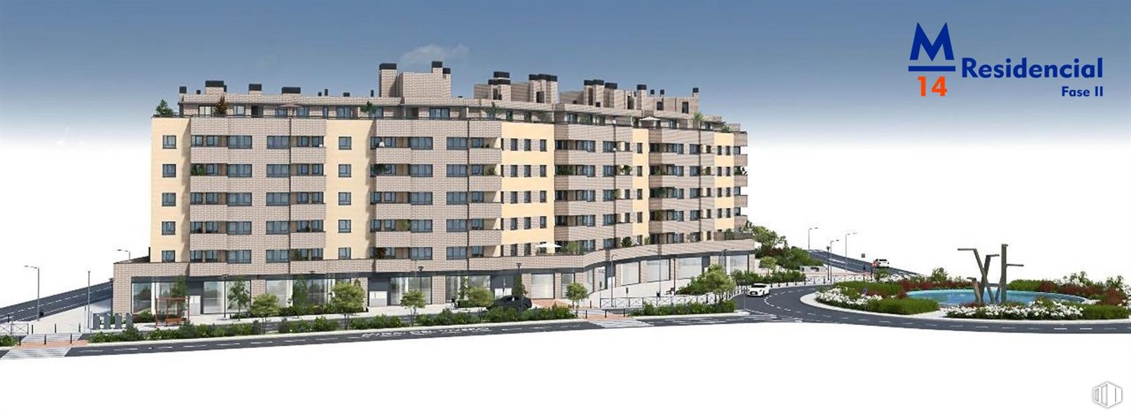 Local en venta en Manzana 14  Fase II, Calle Gardenias, 2, Fuenlabrada, Madrid, 28942 con planta, edificio, cielo, bloque de pisos, diseño urbano, condominio, ventana, edificio comercial, fachada y hierba alrededor