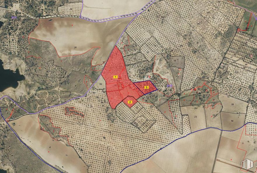 Land for sale at Lugar Las Damas, 12, Argés, Toledo, 45122 with ecoregion, world, map, atlas, geology, pattern, slope, soil, landscape and urban design around