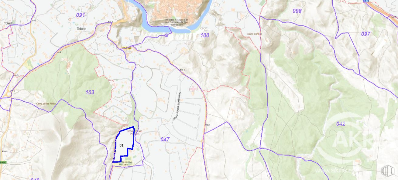 Land for sale at Urbanización La Pozuela, Toledo, 45004 with ecoregion, map, world, atlas and parallel around