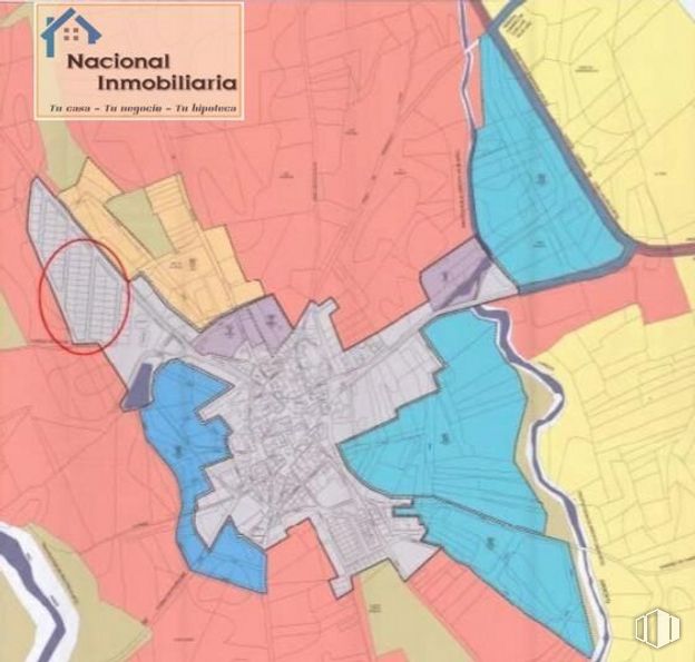 Suelo en venta en Calle Las Suertes, Remondo, Segovia, 40216 con mundo, mapa, organismo, arte, línea, fuente, patrón, azul eléctrico, diseño urbano y círculo alrededor