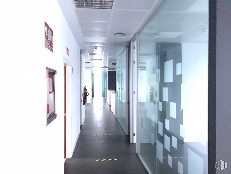 Oficina en alquiler en Calle Sofía, 10, Las Rozas de Madrid, Madrid, 28230 con accesorio, diseño de interiores, edificio, pavimentos, piso, línea, pared, techo, rectángulo y simetría alrededor