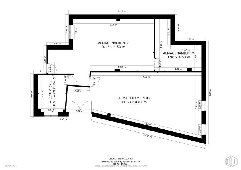 Local en venta en Zona Pueblo, Pozuelo de Alarcón, Madrid, 28223 con blanco, plan, esquema, dibujo técnico, diagrama, mapa, plano, número, diseño y boceto alrededor