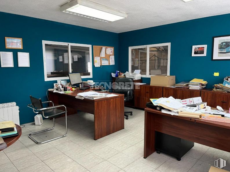 Industrial for sale at Calle Méjico, Guadalajara, 19004 with chair, desk, light fixture, lighting, computer monitor, window, table, picture frame, furniture and building around