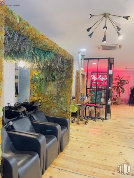 Retail for rent at Zona Chueca - Justicia, Centro, Madrid, 28004 with lighting, interior design, flooring, floor, chair, houseplant, wood flooring, cleanliness and lobby around