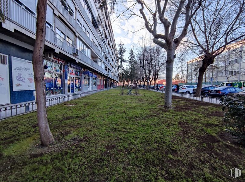 Local en venta en Calle Ministro Fernandez Ordoñez, 2, Alcorcón, Madrid, 28924 con edificio, planta, cielo, árbol, neumático, diseño urbano, hierba, superficie de la carretera, acera y carretera alrededor