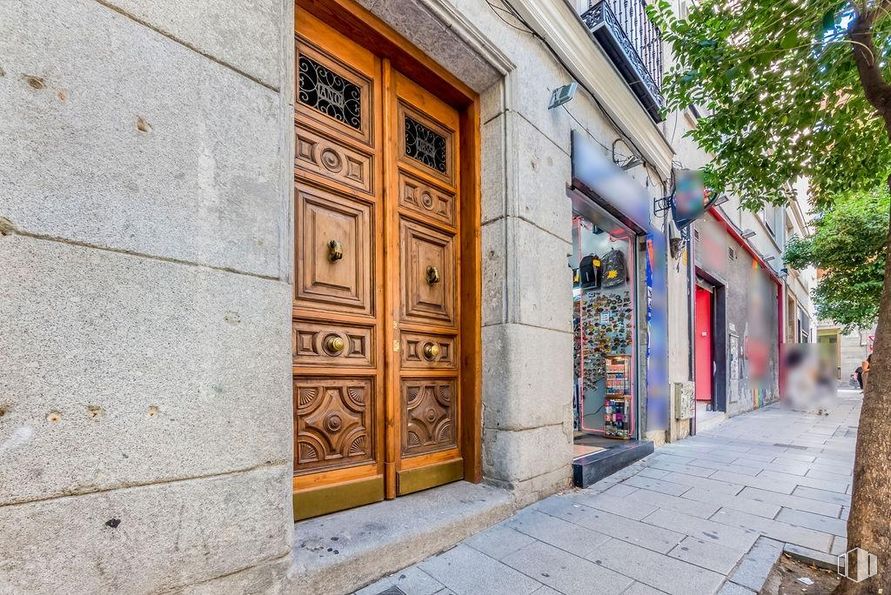 Retail for sale at Calle Desengaño, Centro, Madrid, 28004 with road surface, door, tree, wood, building, flooring, sidewalk, facade, road and window around