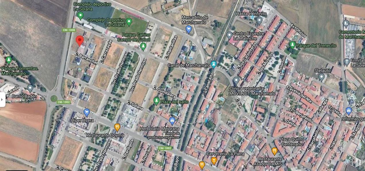 Land for sale at Carretera Nueva de Cabanillas, Marchamalo, Guadalajara, 19180 with map, land lot, architecture, urban design, neighbourhood, residential area, public space, landscape, city and metropolitan area around