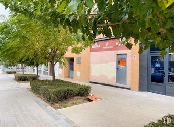 Local en alquiler en Zona Brezo, Valdemoro, Madrid, 28342 con puerta, planta, propiedad, edificio, superficie de la carretera, arquitectura, árbol, barrio, asfalto y hierba alrededor