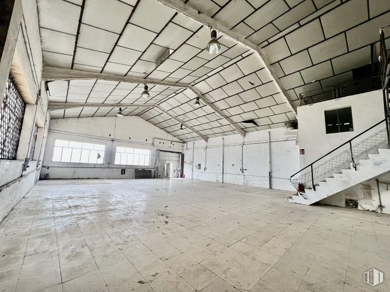 Industrial for rent at Camino Cementerio, Ávila, 05004 with window, hall, building, floor, fixture, flooring, ceiling, symmetry, composite material and wood around