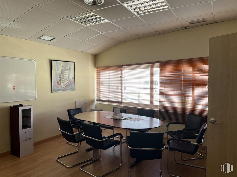 Industrial for sale at Camino Carrera, Fuente el Saz de Jarama, Madrid, 28140 with chair, window blind, door, picture frame, furniture, table, wood, lighting, interior design and flooring around