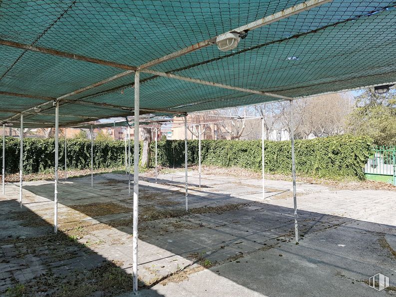 Retail for sale at Zona Parquesierra, Collado Villalba, Madrid, 28400 with plant, shade, mesh, tree, wire fencing, grass, chain-link fencing, road surface, composite material and tints and shades around