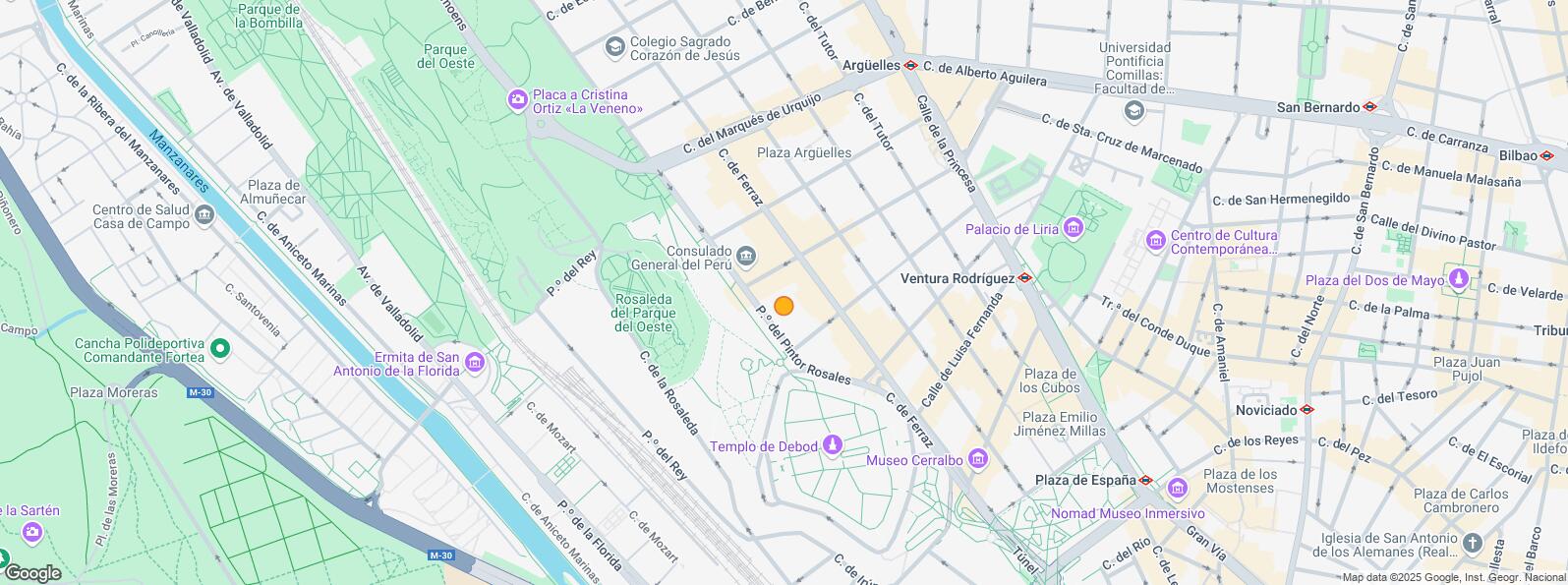 Location Map for Paseo Pintor Rosales, Moncloa - Aravaca, Madrid, 28008