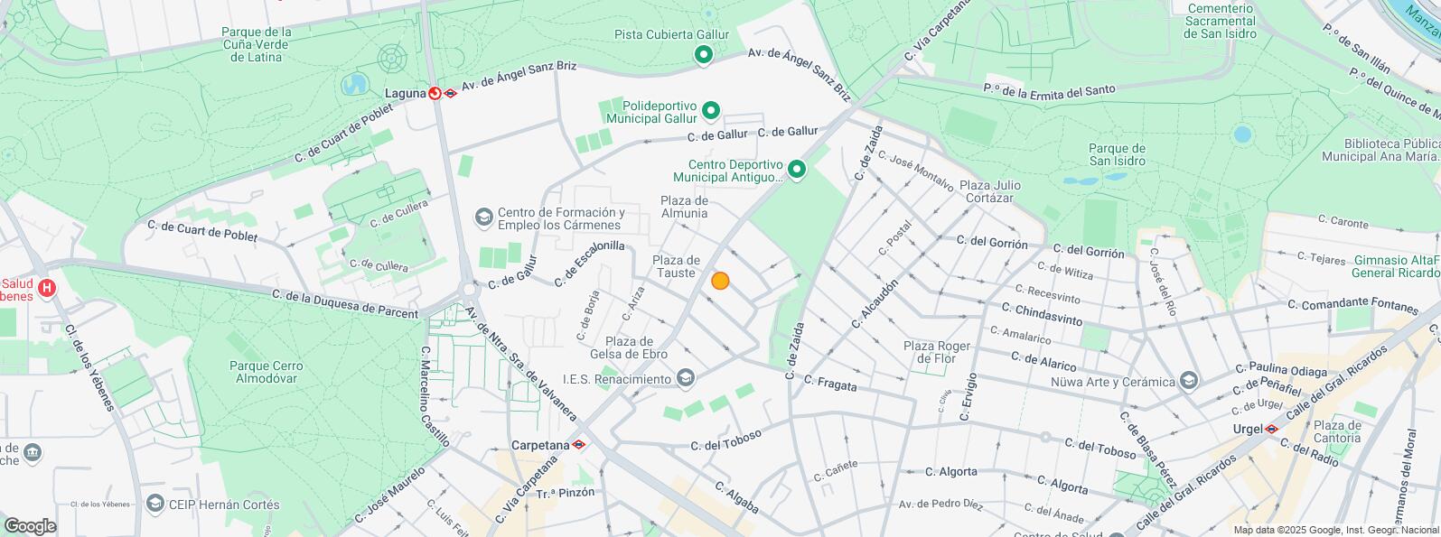 Mapa de Zona de Carabanchel, Carabanchel, Madrid, 28019