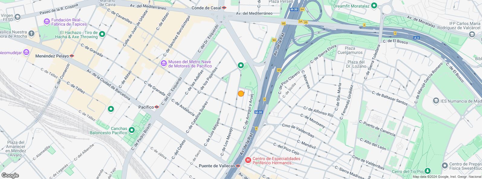 Location Map for Calle Adelfas, Retiro, Madrid, 28007