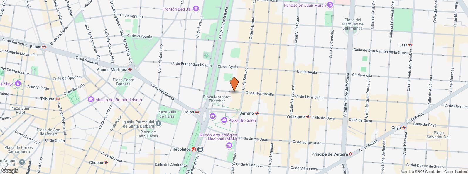 Mapa de Calle Hermosilla, 8, Salamanca, Madrid, 28001