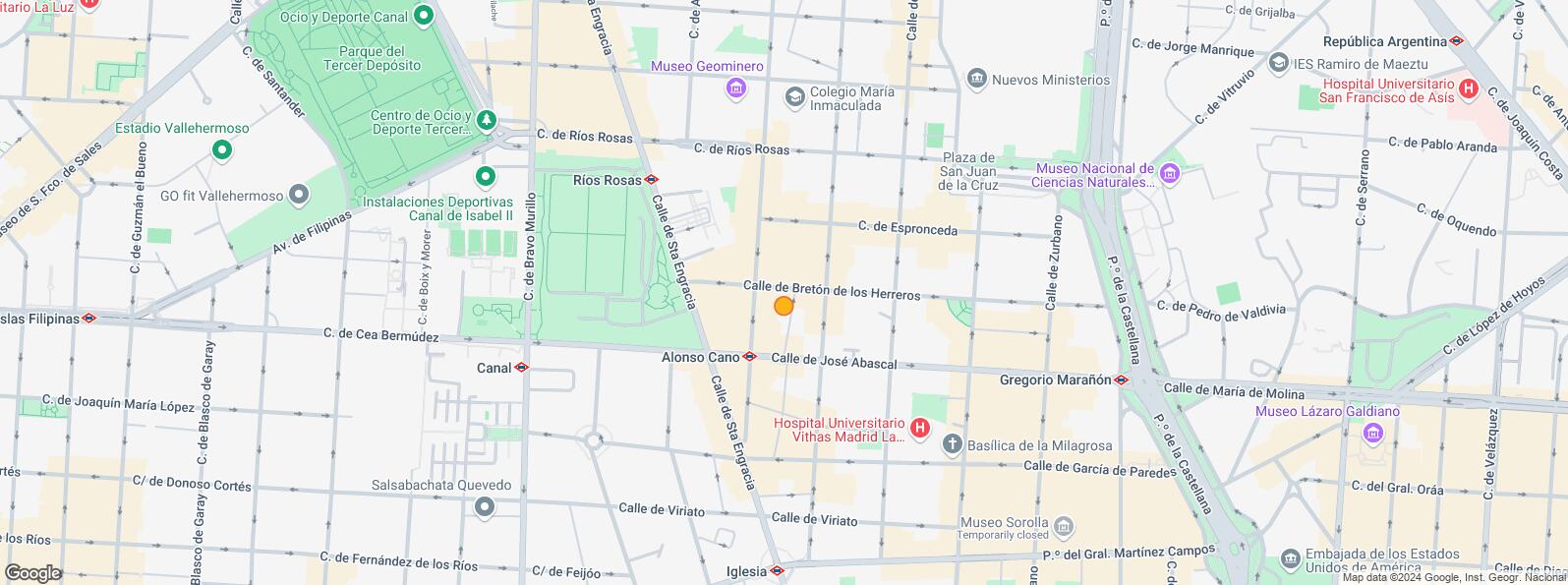 Location Map for Zona Ponzano, Chamberí, Madrid, 28003