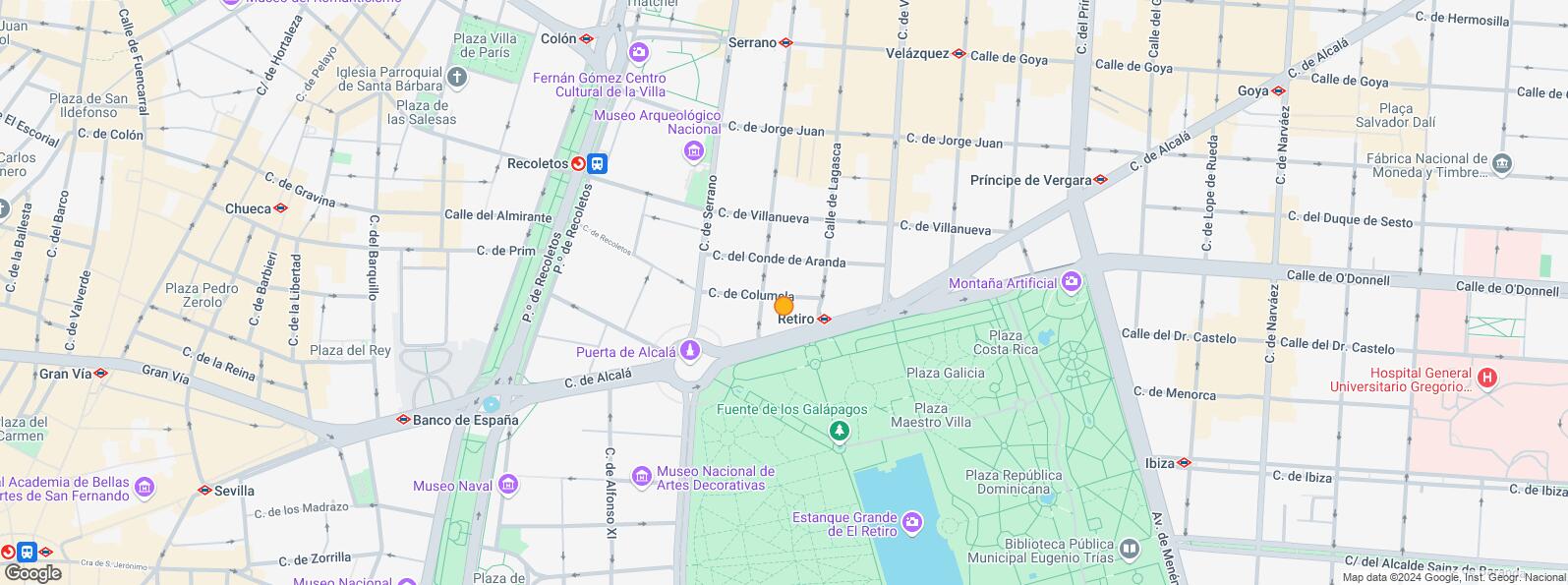 Mapa de Calle Alcalá, Salamanca, Madrid, 28009