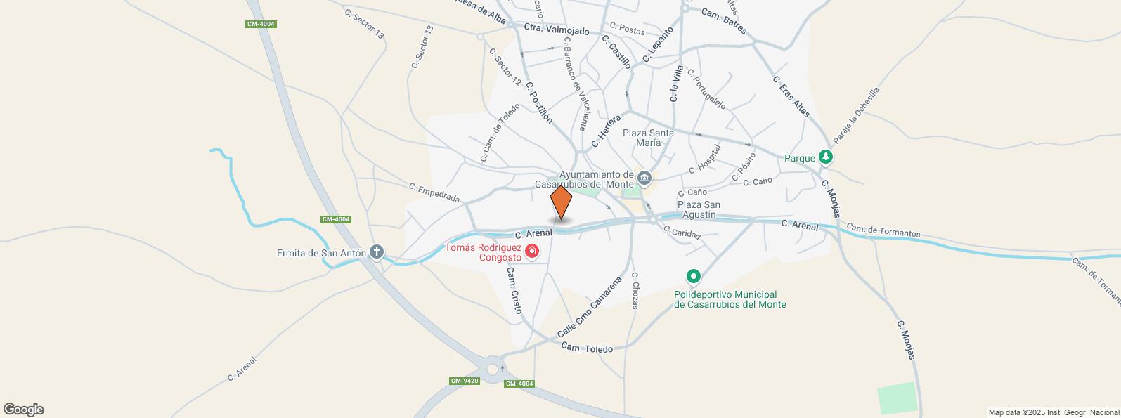 Location Map for Calle Arenal, 46, Casarrubios del Monte, Toledo, 45950