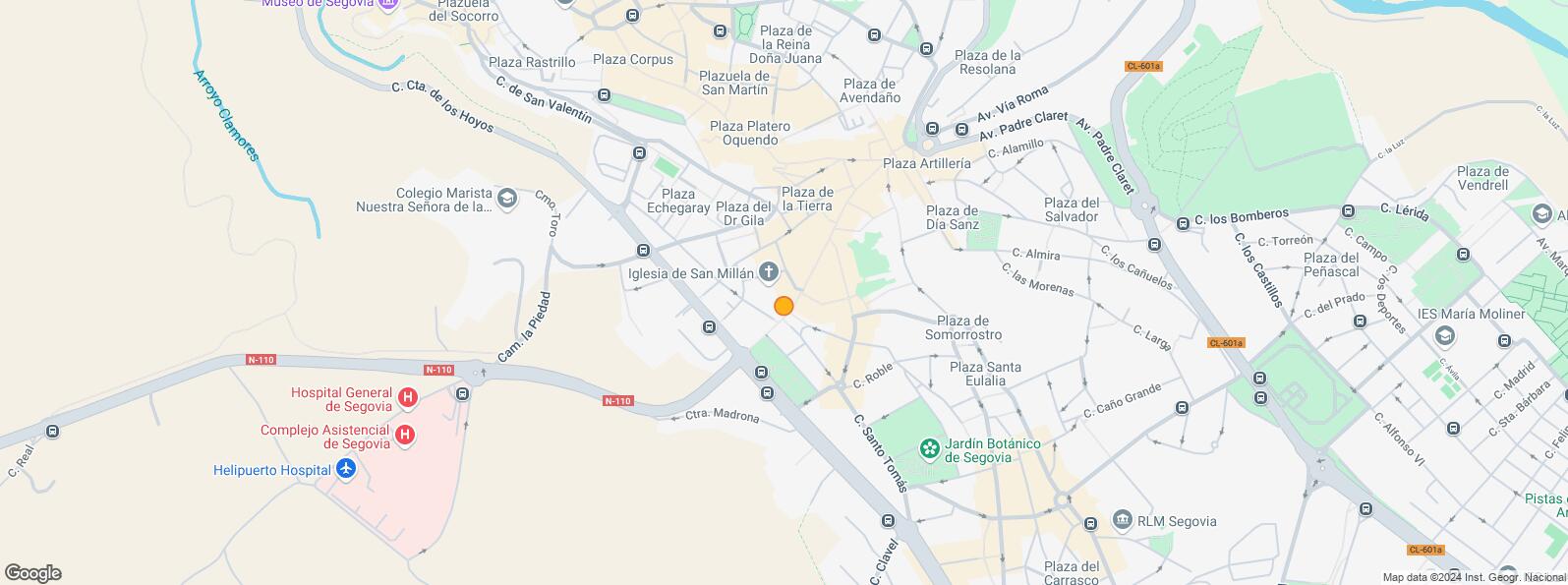 Location Map for Avenida Acueducto, Segovia, 40002