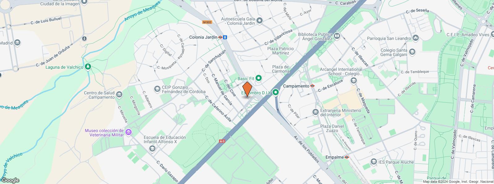 Location Map for Calle Sebastián Álvaro, 8, La Latina, Madrid, 28024