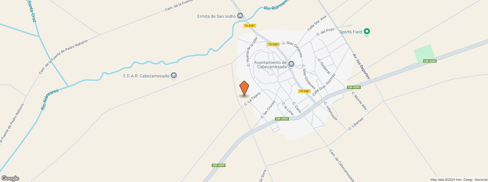 Location Map for Calle Tejera, 13, Cabezamesada, Toledo, 45890