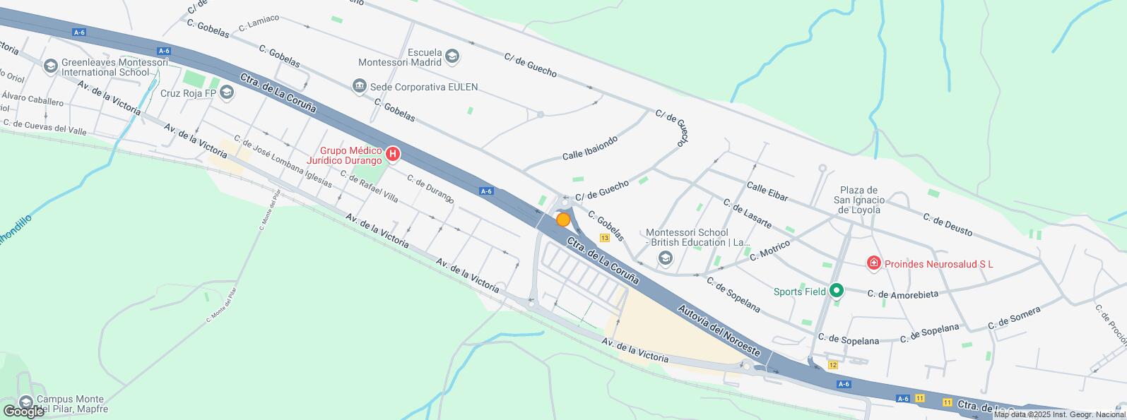 Location Map for Zona El Plantío, Moncloa - Aravaca, Madrid, 28023