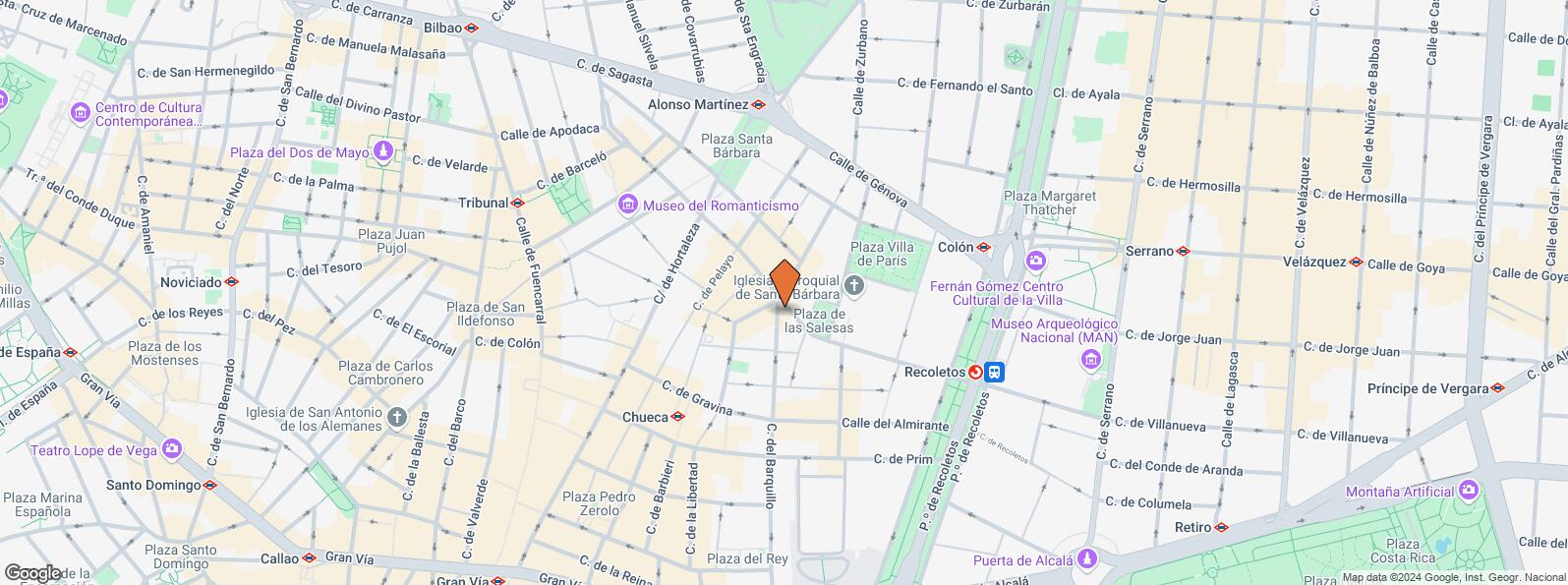 Mapa de Calle Barquillo, 44, Centro, Madrid, 28004